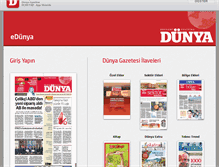 Tablet Screenshot of egazete.dunya.com
